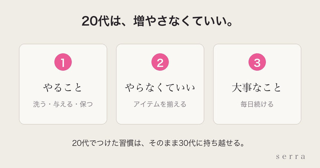 20代のメンズスキンケア｜増やさなくていい