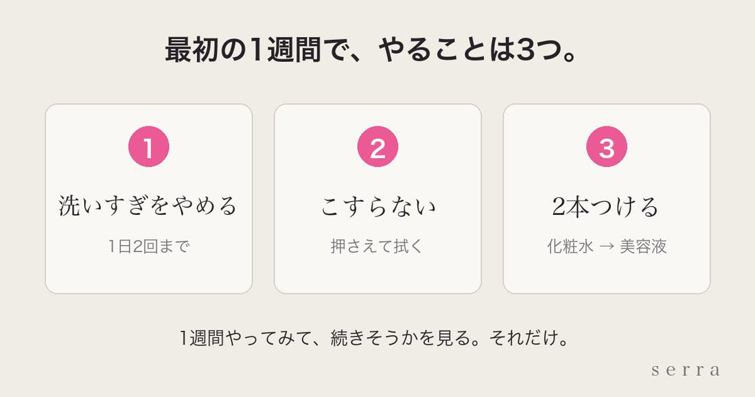 スキンケアを始める最初の1週間でやるこ3つ