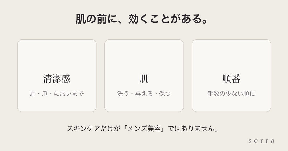 メンズ美容の始め方｜肌の前に効くこと